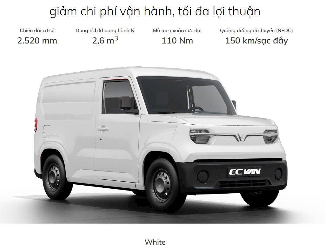 Màu trắng EV Van VinFast